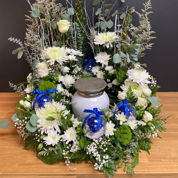 Hommage Urne rose eternel fleuriste foliole