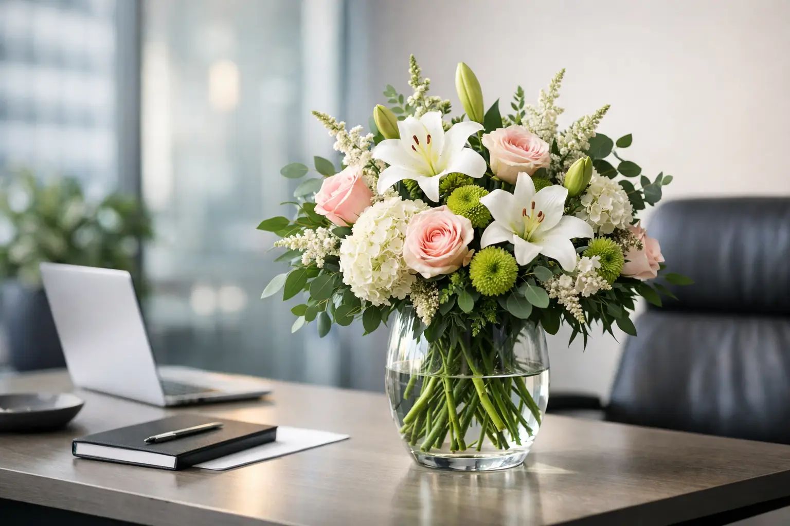 Arrangement floral entreprise bien pensé Arrangement floral entreprise bien pensé