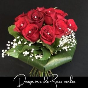 Fleuriste foliole bouquet fleurs douzainne de roses (2)