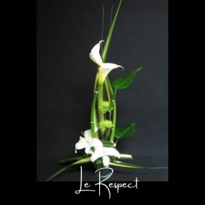 Fleuriste foliole bouquet fleurs funeraire corbeille le respect