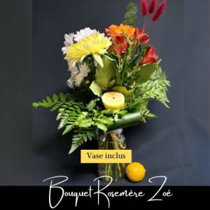bouquet Zoé fleurs style rosemere fleuriste foliole expert en livraison de fleurs le même jour
