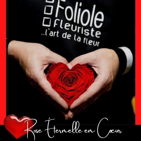 Rose éternelle en cœur rouge - livraison de fleurs  Rosemere,Laval,Boisbriand,fontainbleau