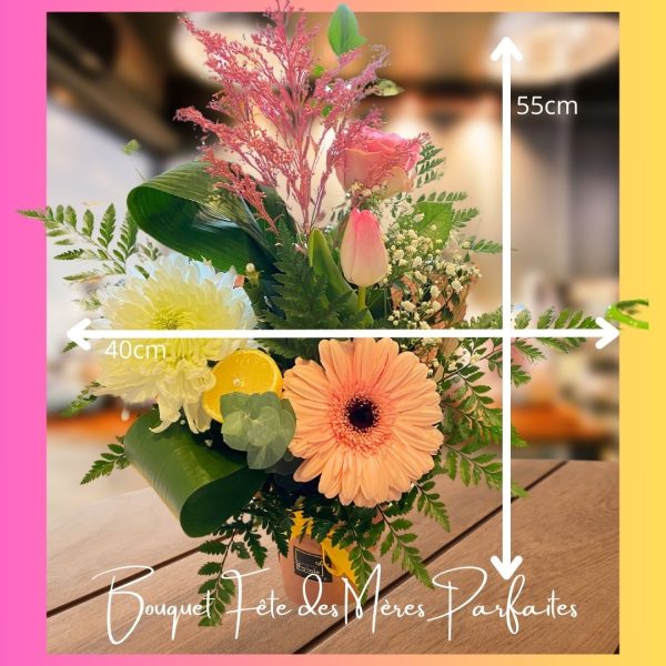 Bouquet pour fête des mères parfaites exclusivité fleuriste foliole