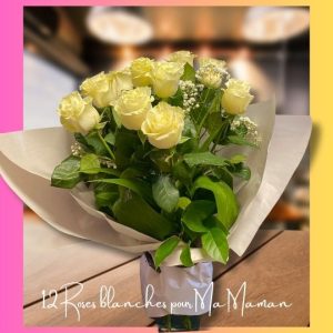 fête des mères 12 roses pour la meilleure maman du monde fleuriste foliole