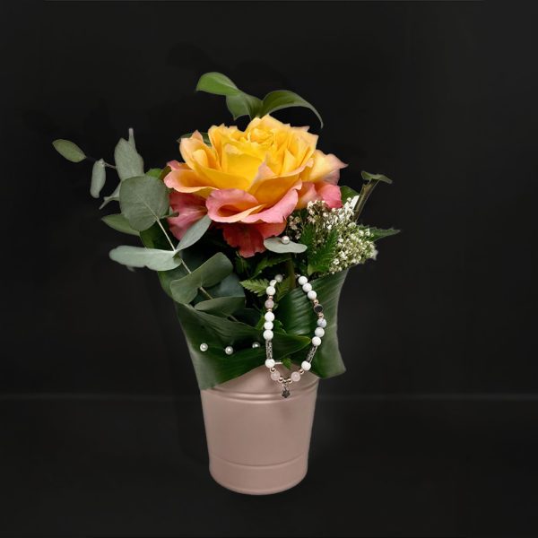 Duo Fleurs et Bracelet de Quartz