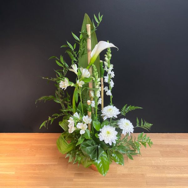 Le soutien à la famille corbeille funéraire fleuriste foliole