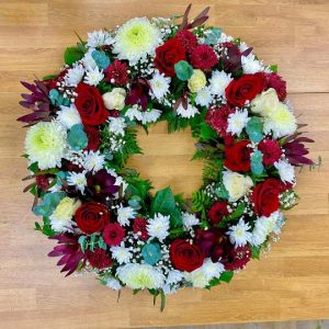 Couronne funéraire fleuristefoliole.com livraison en 3 heures même jour