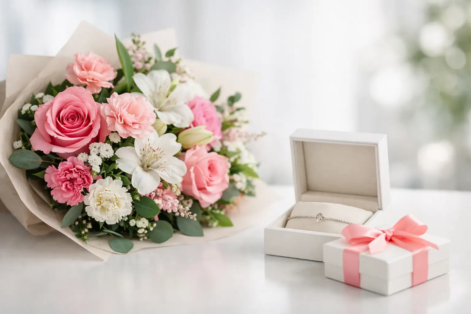 Fleurs avec bracelet cadeau, bonne idée ?