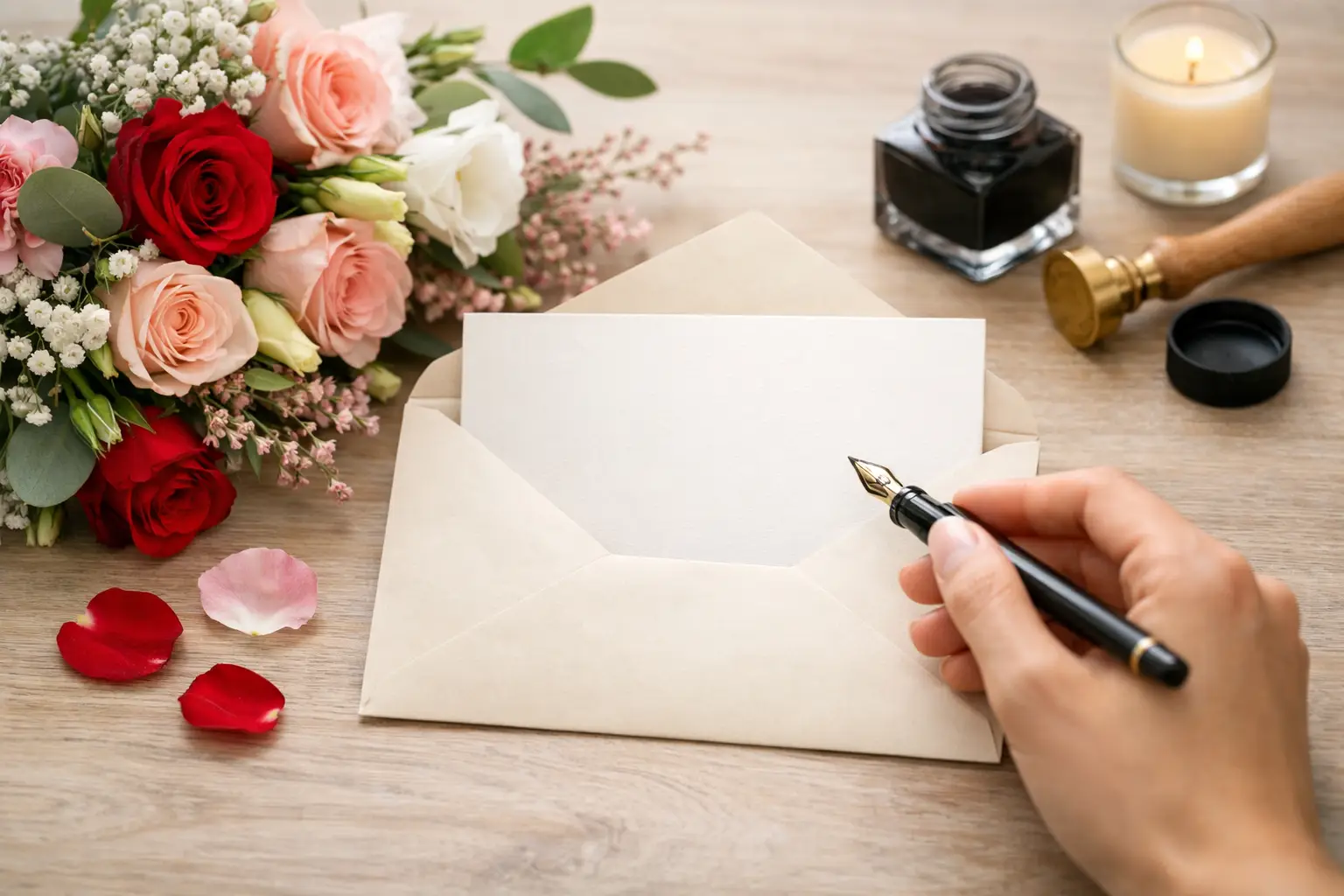 Lettre d’amour avec fleurs: quoi écrire